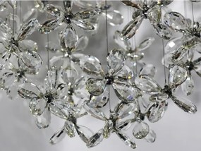 Plafonieră LED cu cristale SAMOA LED/30W/230V diam. 40 cm crom lucios + telecomandă