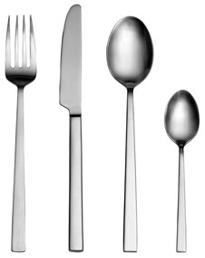 Tacâmuri argintiu-mat din oțel 16 buc. – Bitz