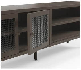 Comodă TV gri din metal 160x50x35 cm Layna – Marckeric