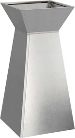 vidaXL Vază pe pilon Argintiu 35 x 35 x 73 cm Oţel inoxidabil
