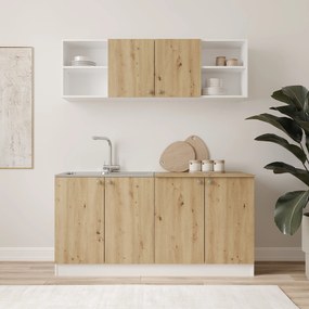 Set Bucatarie Sena, Stejar Artisan/Alb, L 160 cm
