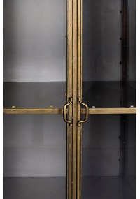 Vitrină aurie din metal 64x184 cm Gertlush – Dutchbone