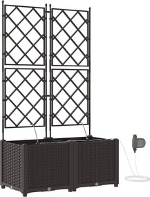 vidaXL Vază pentru Grădină 2 pcs Maro Oțel