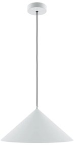 Lustra/Pendul metalic Basic D-35cm alb