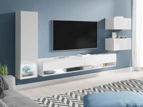 Mobilier living Wilandra (Alb + Alb lucios ) (fără iluminat). 1054037