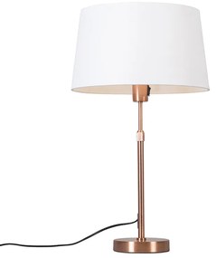 Lampă de masă din cupru cu abajur alb 35 cm reglabilă - Parte