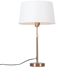 Lampă de masă din cupru cu abajur alb 35 cm reglabilă - Parte