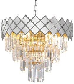 Lustră pe lanț CARISMA 9xE14/40W/230V crom mat