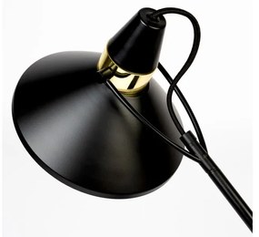 Veioză neagră cu abajur din metal (înălțime 70 cm) Jona – White Label