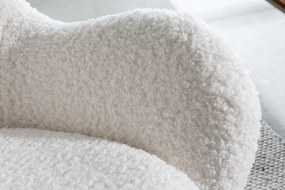 Scaun balansoar modern Scandinavia boucle alb