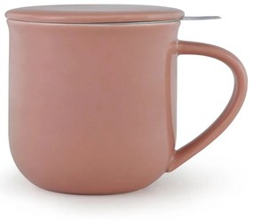 Cana pentru ceai cu infuzor si capac Viva Scandinavia Minima Eva V81450, 350 ml, Portelan, Roz