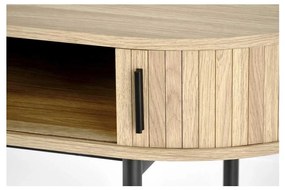 Birou Sebby, lemn natural / negru