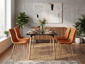 Scaun de catifea teracota LAVA