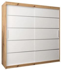 Dulap de haine 200 cm Verika 1 200 (stejar artisan + alb). 1063726