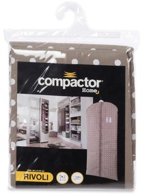 Husă de protecție pentru haine de agățat Compactor Dots, 137 cm, bej