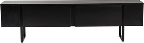 Comoda TV SERENITY, negru, PAL/metal, 180x30x50 cm