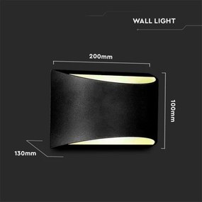 Aplica LED de exterior LED/9W/230V 4000K IP54 negru