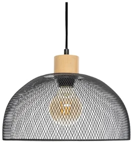 Lustra Steel Mesh Kely, otel, negru, 30x22,5 cm, cablu 80 cm