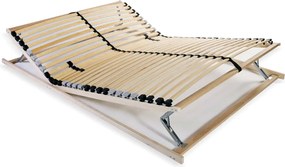 vidaXL Bază de pat cu șipci, 28 șipci, 7 zone, 100 x 200 cm