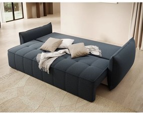 Canapea albastră extensibilă/cu spațiu de depozitare cu tapițerie din chenille 242 cm Weltton – ELTAP