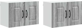 vidaXL Dulap de bucătărie Kalmar 2 pcs Gri Sonoma 60 x 31 x 40 cm