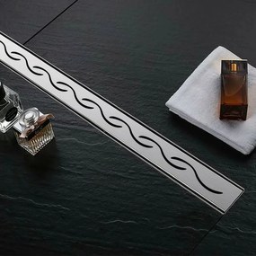 Set rigola pentru dus plus capac 100 cm Rea Wave Inox