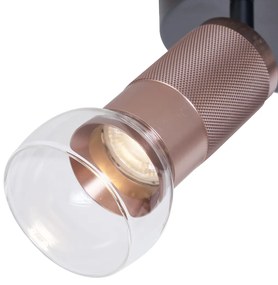 Spot rotund de plafon bronz închis, rotund, cu 3 lumini, reglabil - Veerle