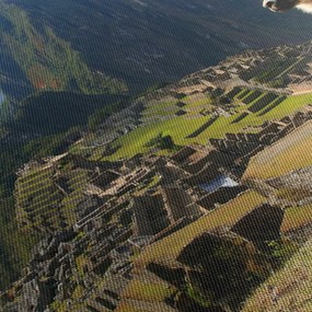 Tablou - Lama și Machu Picchu (70x50 cm)