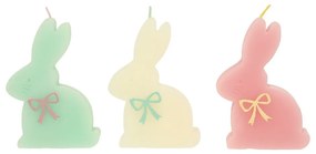 Lumânări 3 buc. timp de ardere 2 h cu model de Paști Bunny – Meri Meri