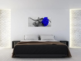 Tablou - Trandafir albastru (120x50 cm)