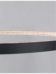 Lustra LED dimabila, design modern PRESTON, 110cm negru NVL-9865110