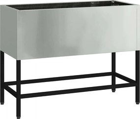 vidaXL Ghiveci ridicat pentru grădină Argintiu 60 x 26 x 45 cm