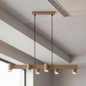 Brilagi - Lustră suspendată pe cablu SELE 6xGU10/30W/230V bej