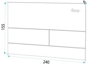 Clapeta pentru rezervor incastrat K011A-Q Rea T crom periat