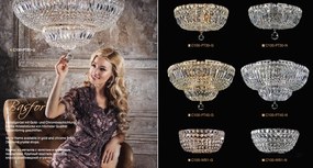Plafoniera design elegant Basfor 46cm auriu MYDIA100-CL-12-G