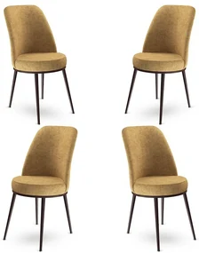 Set de scaune de sufragerie Dexa Cappuccino șiBrown, 4 buc., 4 buc