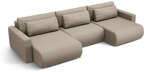Canapea extensibila panoramica Belfast 4 locuri stofa L340 cm