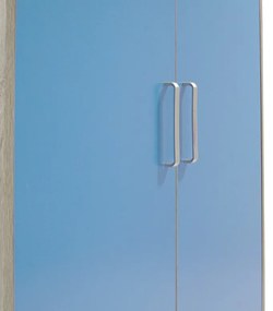 Dulap Copii Looney Cu 2 Uși Și Sertare Culoare Castillo-Albastru 81x57x183 cm