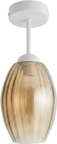 BRILAGI - lustră LED aplicată R GLASS 1xE27/60W/230V Ø 17 cm alb/bej fumuriu