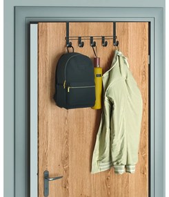 Cuier de ușă negru din metal 38 cm Lava – Metaltex