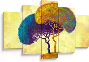 Tablou - Copaci în deal (150x105 cm)