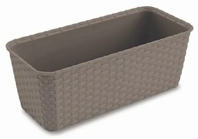 Jardiniera, Tortora, Vetro-Plus, 30x13x11 cm, plastic, maro