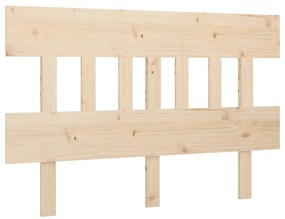 Tablie de pat, 153,5x3x81 cm, lemn masiv de pin 1, Maro, 153.5 x 3 x 81 cm