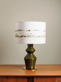 Lampa de masa, din metal lacuit, cu abajur din bumbac, Rivage