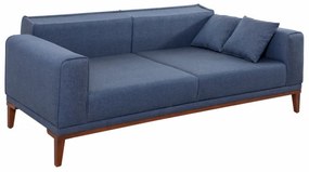 Set Canapea Extensibilă si Fotoliu Liones Tepsili, Albastru Inchis