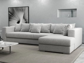 Colțar extensibil dumonde cu ladă de depozitare si sezut confortabil din spuma high-density, Gloria Euphoria Dove II 320x183 cm