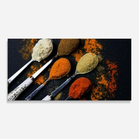 Panou Sticla Bucatarie, 60x150cm, Protectie aragaz, Antistropi, Termorezistent, Alimente, Condimente, Spoons With Spices