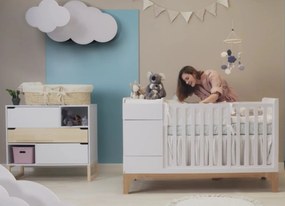 Patut pentru copii multifunctional UP! alb 70×120 cm
