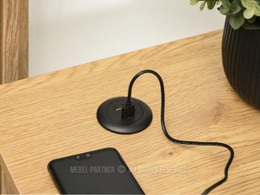 Masă PC Matts C (stejar + negru). 1109795