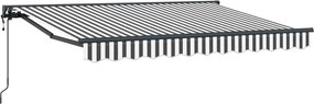 vidaXL Cort electric retractabil Antracit și Alb 2,5 x 2 m